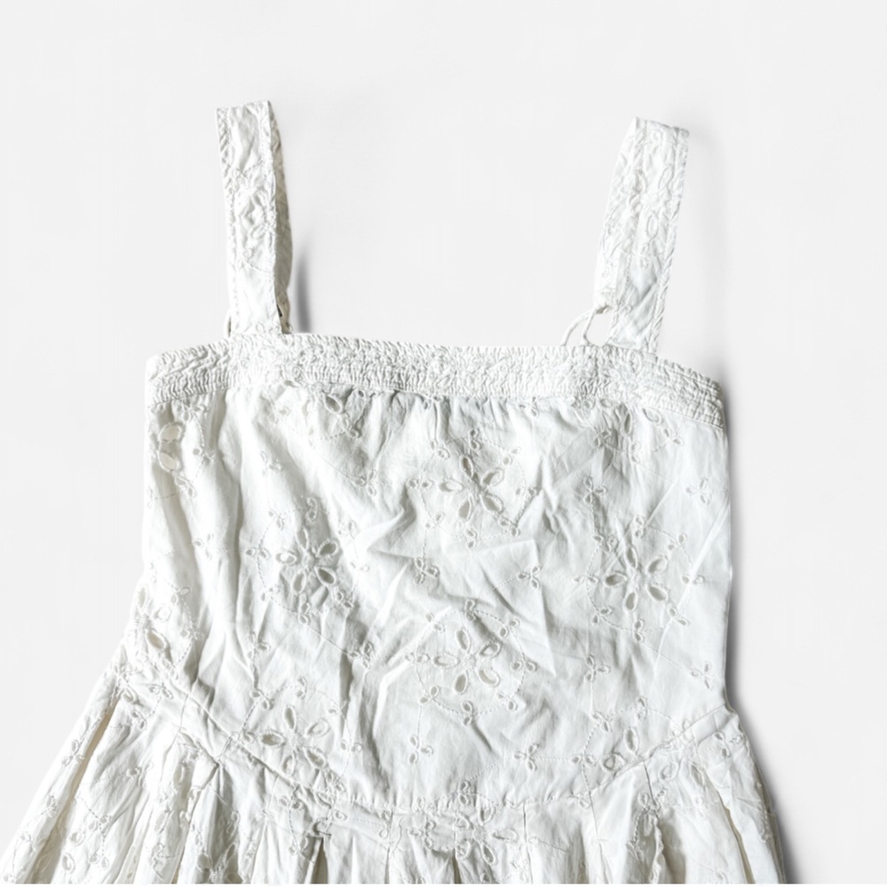 FREE PEOPLE Primavera Eyelet Tie Midi Dress - White Women’s - Size Small - Picture 11 of 16